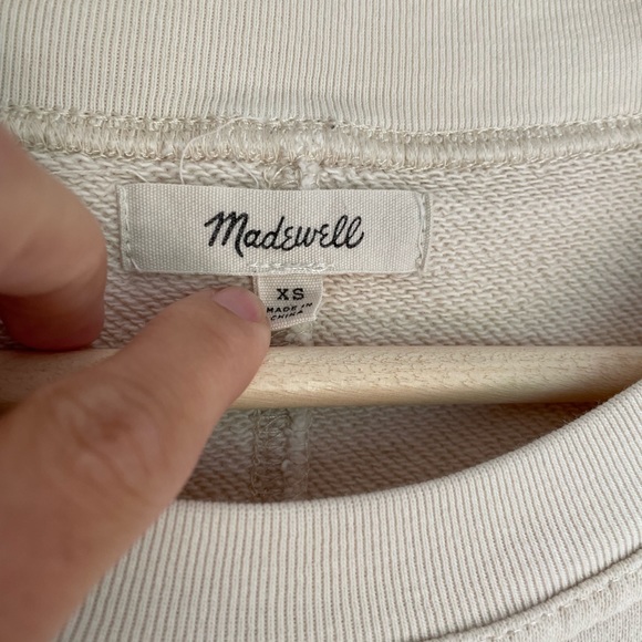 Madewell Natural Shuffle Crew Sweatshirt - XS - Picture 3 of 5